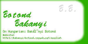 botond bakanyi business card